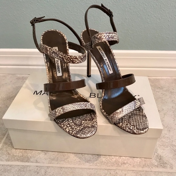 Manolo Blahnik snakeskin sandals